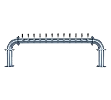 Micro Matic TT-U-12KR-11 Draft Beer Tower, 71-3/4" W x 19-7/8" H, Glycol, 12 Faucets, 2‑Col NSF