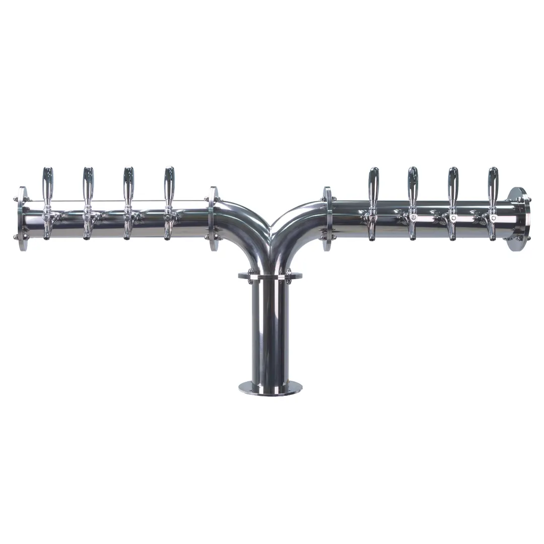 Micro Matic TT-Y-8KR-11 Titan Y Tower, 52-3/4"W x 19-7/8"H Countertop, 8 Faucets, 304 Finish
