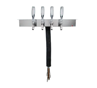 Micro Matic UCM-4-SSKR Underbar Draft Beer Tower 21½" x 2½", Glycol‑Cooled, 4‑Tap Stainless Steel