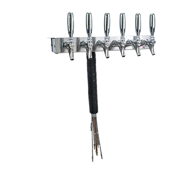 Micro Matic UCM-6-SSKR Underbar Tower, 21-1/2" x 2-1/2" GlycCooled, 6-Tap Faucets, 3" OC, Cu Coolant