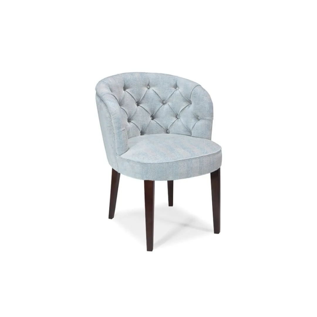 QA Group QACH-U182 Upholstered Restaurant Chair with Tufted Back and Wood Legs
