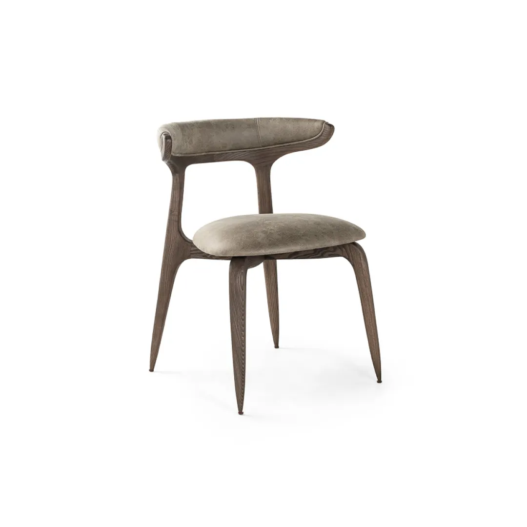 QA Group QACH-U299 Upholstered Restaurant Chair with Wood Frame, Plain Back Style
