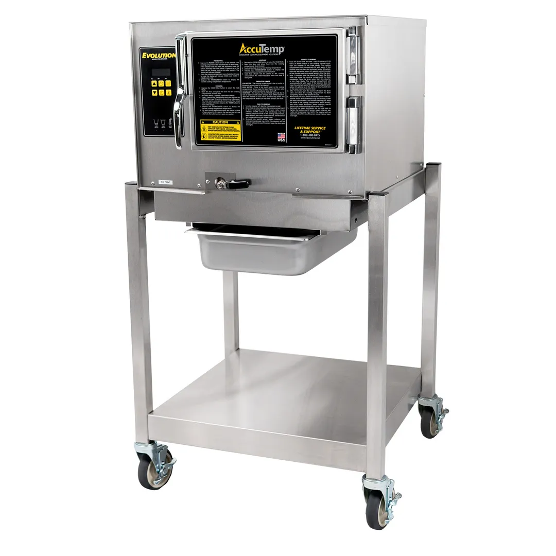 AccuTemp N31201D060 SGL 3 Pan Gas Boilerless Connectionless Steamer w/ Stand Mounted, 60.000 BTU