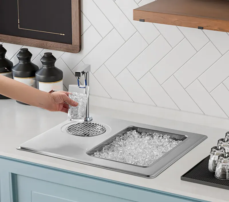 Delfield 204 Drop-in Water Station with Ice Bin, 45 lb Capacity, Glass Filler