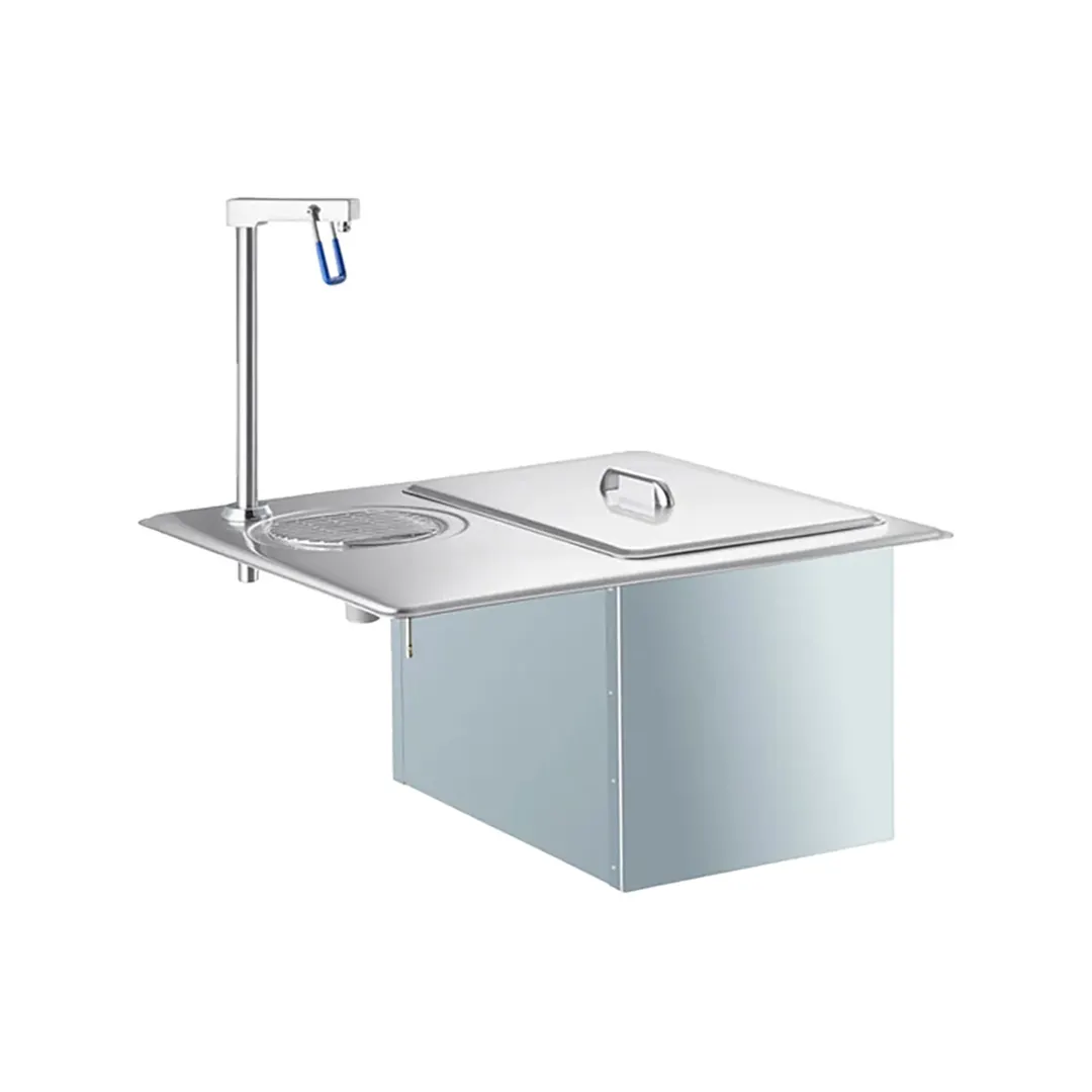 Delfield 204-P Drop-in Water Station with Ice Bin,45 lb Capacity/Pitcher Filler-Stainless Steel Top
