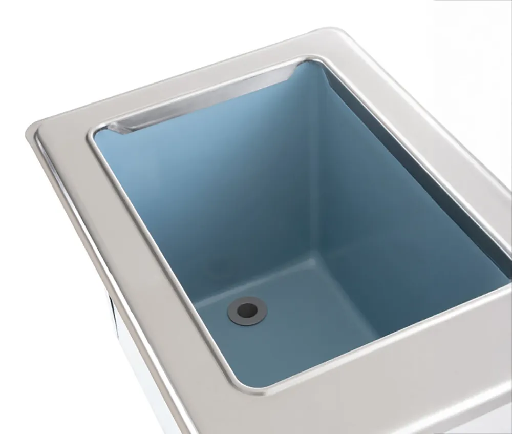Delfield 305 21" Drop-In Ice Bin with Cover, 45 lbs. Capacity/ Lift-Off Cover-Stainless Steel