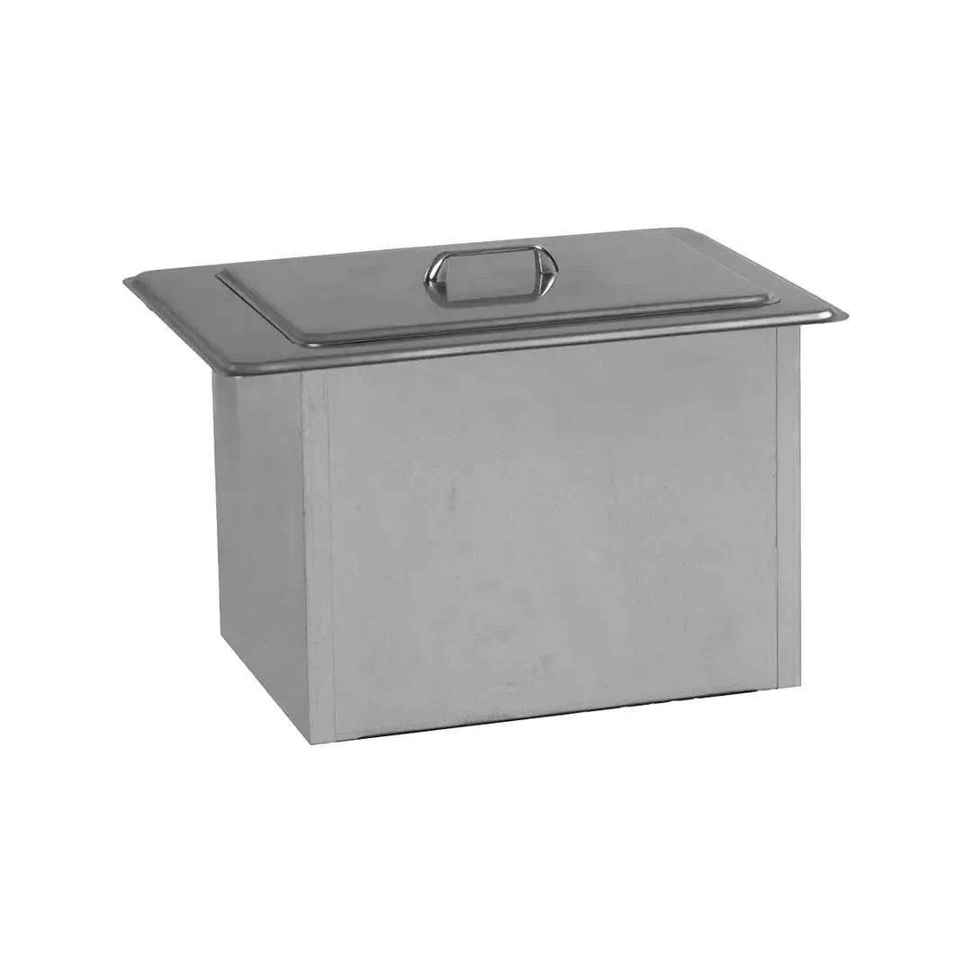 Delfield 305 21" Drop-In Ice Bin with Cover, 45 lbs. Capacity/ Lift-Off Cover-Stainless Steel