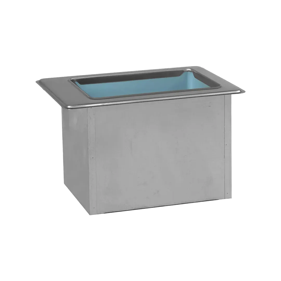 Delfield 305 21" Drop-In Ice Bin with Cover, 45 lbs. Capacity/ Lift-Off Cover-Stainless Steel