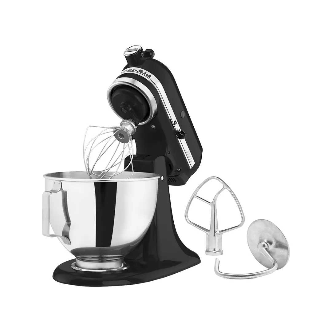 KitchenAid KSM85PBOB 4.5-qt Tilt-Head Stand Mixer, 10-Speed, Onyx Black 