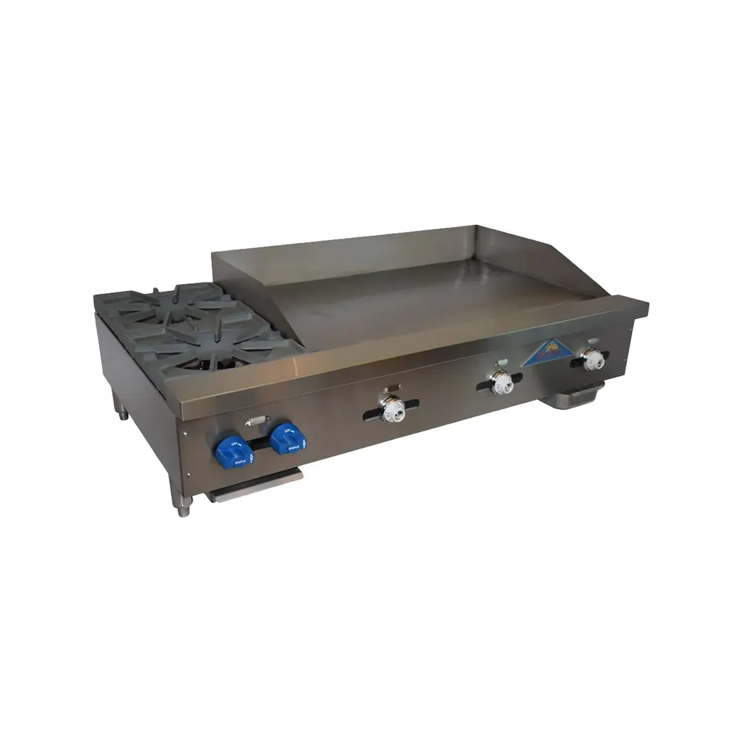 Comstock-Castle 3230-18 30" Countertop Gas Griddle/Hotplate Combo, Manual Controls, 78.000 BTU