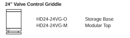 American Range HD24-24VG-M Medallion Series Heavy Duty Range, Gas, 24", Modular