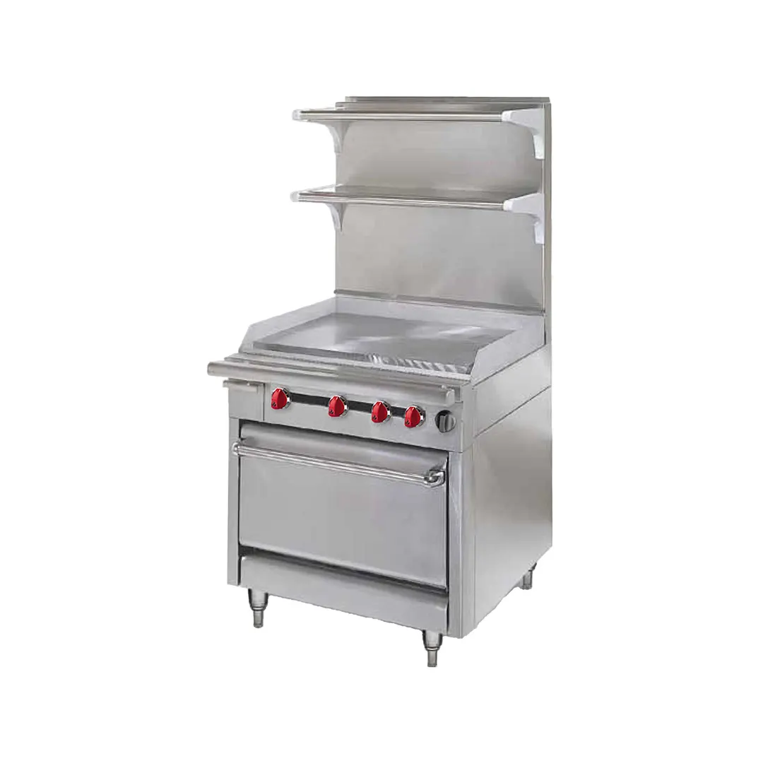American Range HD36-CRB-1 36" Gas Heavy Duty Range, 36" Full Charbroiler w/ Manual Controls, (1) Standard Oven, 130.000 BTU 