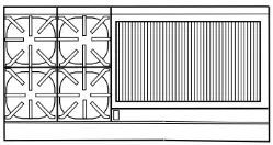 Imperial IR-4-RB36 60" Gas Restaurant Range w/ (4) Open Burners, (1) 36" Radiant Broiler, (2) Standard Ovens, 288.000 BTU 