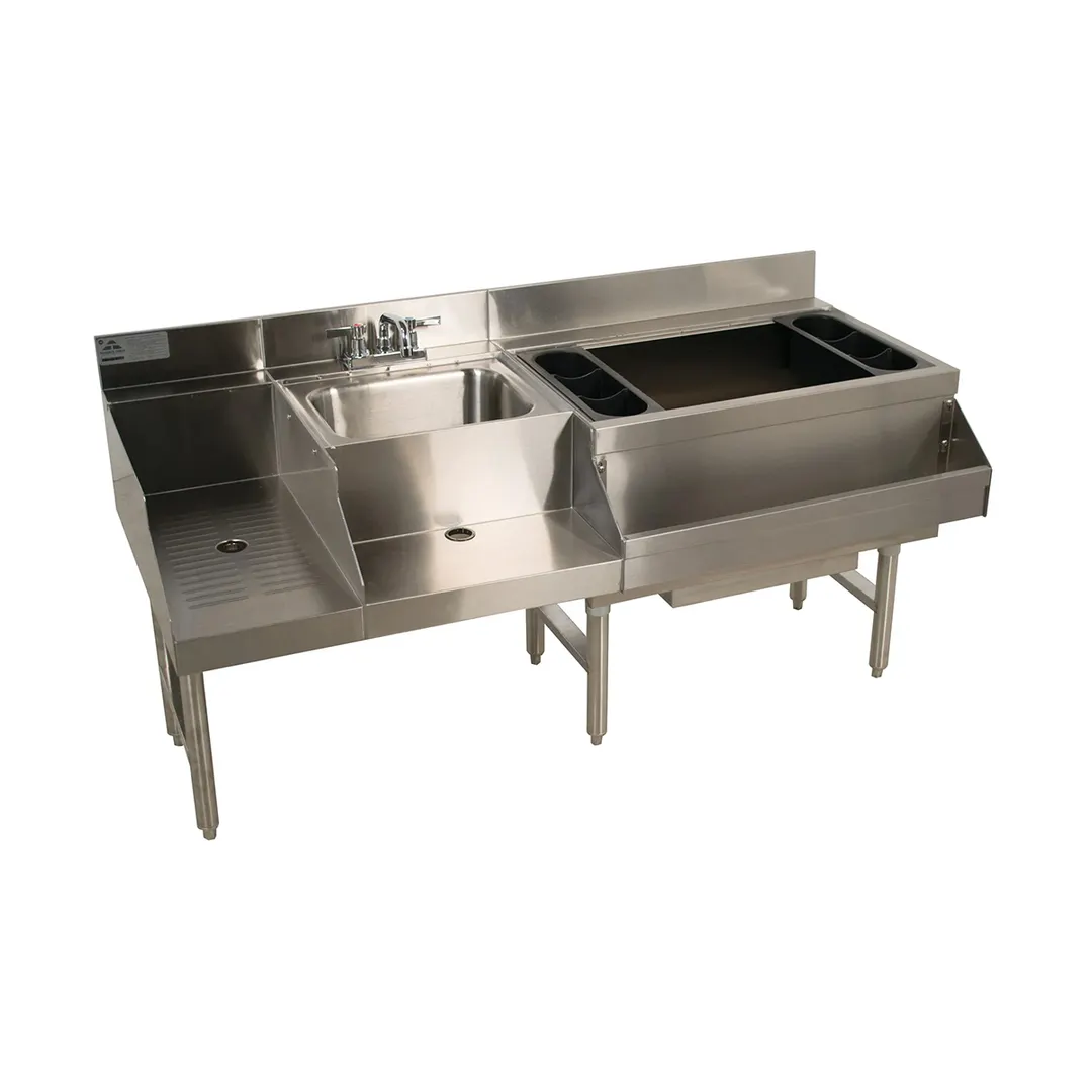 Advance Tabco CRU-60R 59" Blender Station Underbar Ice Bin/Cocktail Station, 98 lbs - Right
