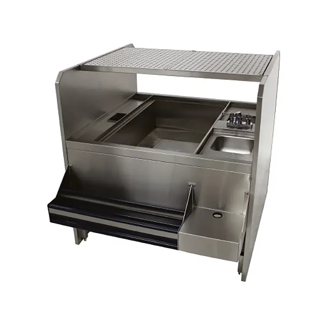 Advance Tabco PR-44X42SP-10-L 44" Pass-Thru Combo Underbar Ice Bin/Cocktail Station w/ 10 Circuit-174 lbs
