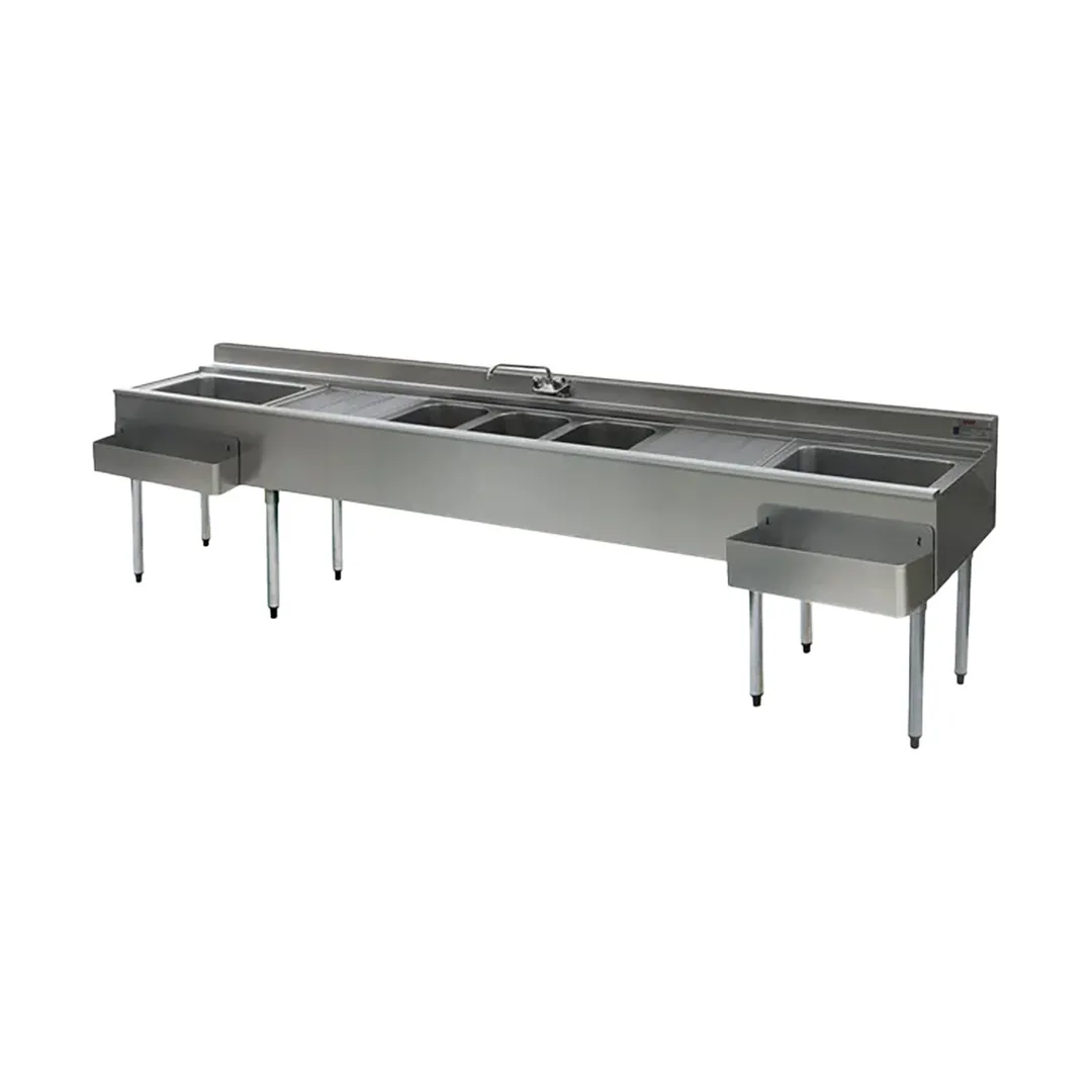 Eagle Group BC10C-22R&L 120" Sink Combo Underbar Ice Bin/Cocktail Station, Right & Left Ice Bins