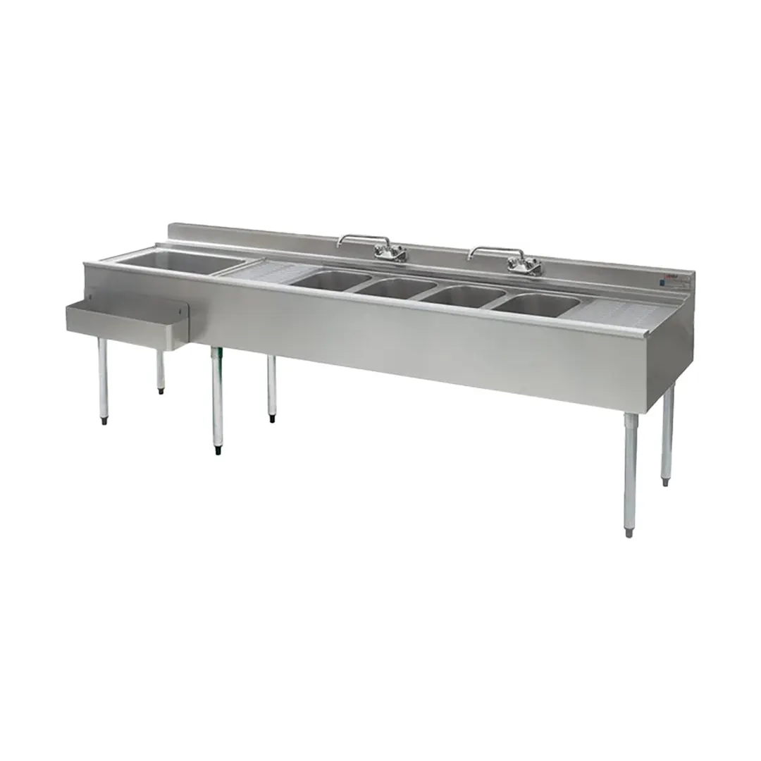 Eagle Group BC8-4C-22L 96" Sink Combo Underbar Ice Bin/Cocktail Station, Left Ice Bin