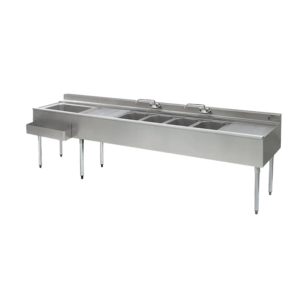 Eagle Group BC9-4C-22L 108" Sink Combo Underbar Ice Bin/Cocktail Station, Left Ice Bin