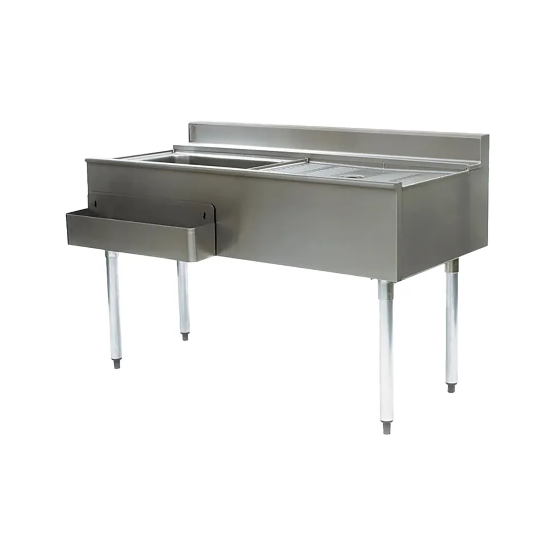Eagle Group CWS4-18L-7 48" Drainboard Underbar Ice Bin/Cocktail Station w/ 7 Circuit - Left
