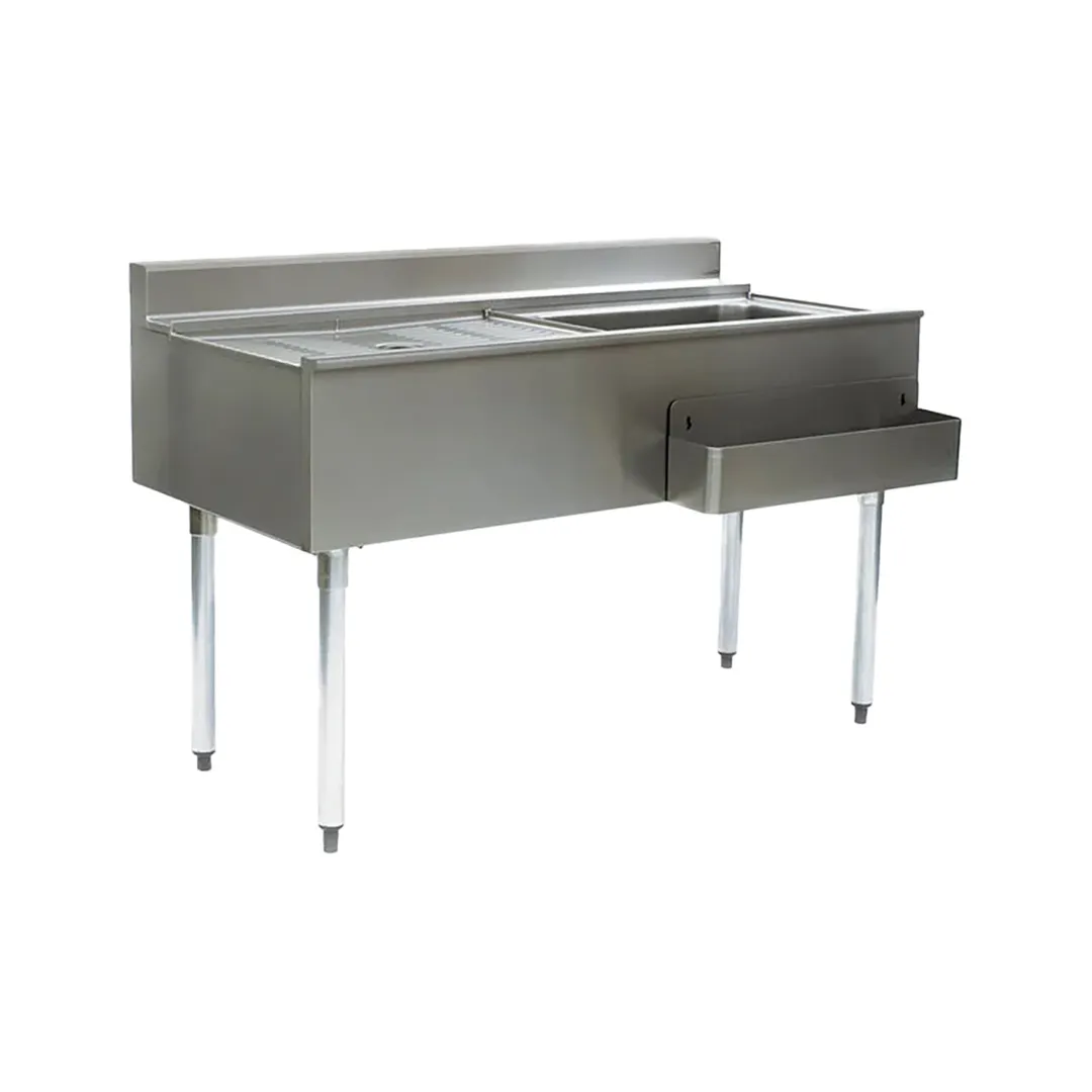 Eagle Group CWS4-22R-7 48" Drainboard Underbar Ice Bin/Cocktail Station w/ 7 Circuit - Right