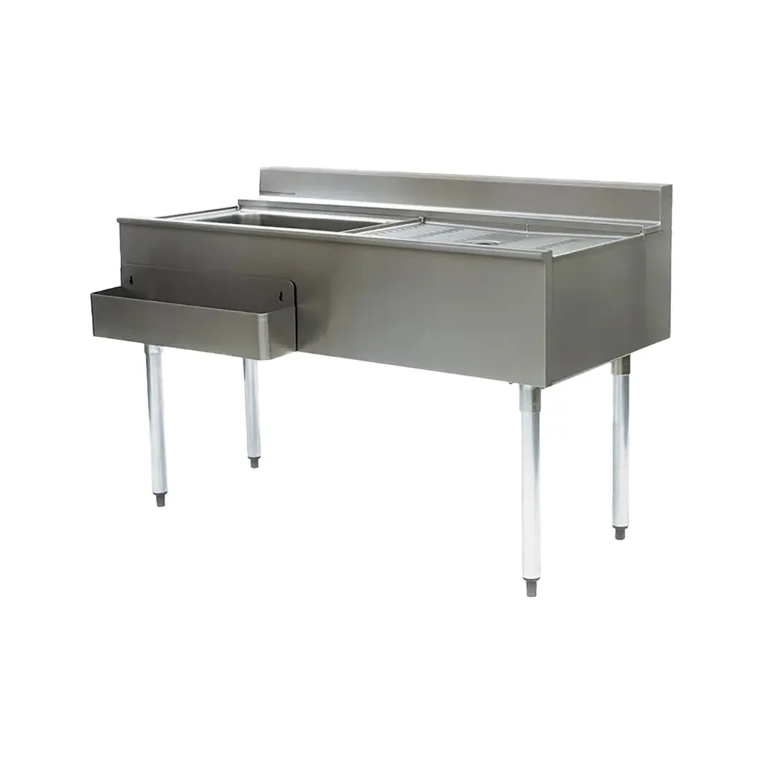 Eagle Group CWS5-18L-7 60" Drainboard Underbar Ice Bin/Cocktail Station w/ 7 Circuit - Left