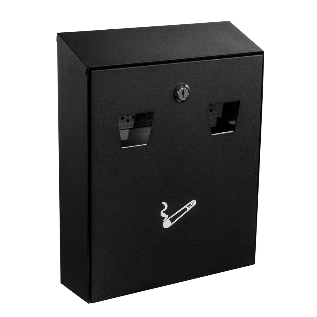Alpine Industries ALP490-01-BLK Disposal Station 10.5"W×3.5"D×13"H Wall Black Fire‑Resist Receptacle