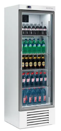 Infrico USA IMD-ERC50PH - 40 cu ft Reach‑In Glass Door Merchandiser, Black Steel, R290