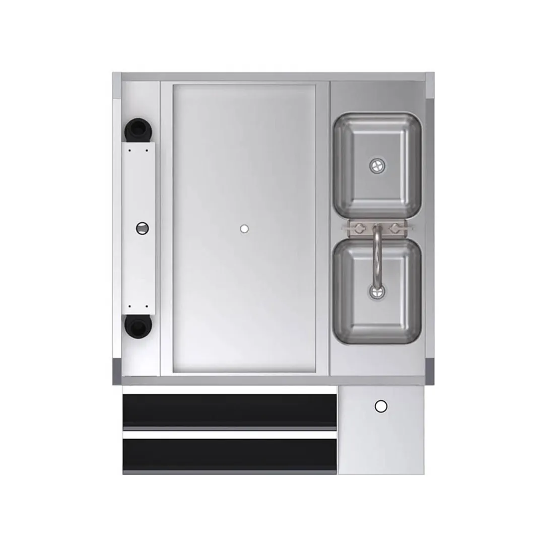 Krowne KRPT-36LP-10 36" Pass-Thru Combo Underbar Ice Bin/Cocktail Station w/ 10 Circuit - Left
