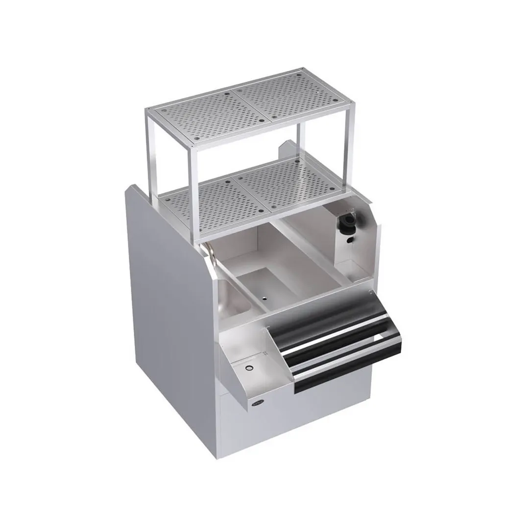 Krowne KRPT-36RP-10 36" Pass-Thru Combo Underbar Ice Bin/Cocktail Station w/ 10 Circuit - Right