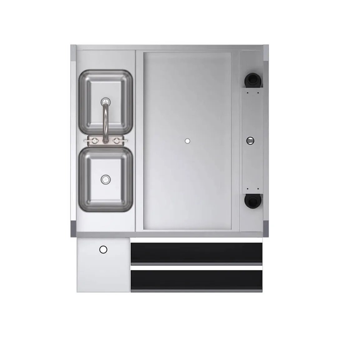 Krowne KRPT-36RP-10 36" Pass-Thru Combo Underbar Ice Bin/Cocktail Station w/ 10 Circuit - Right