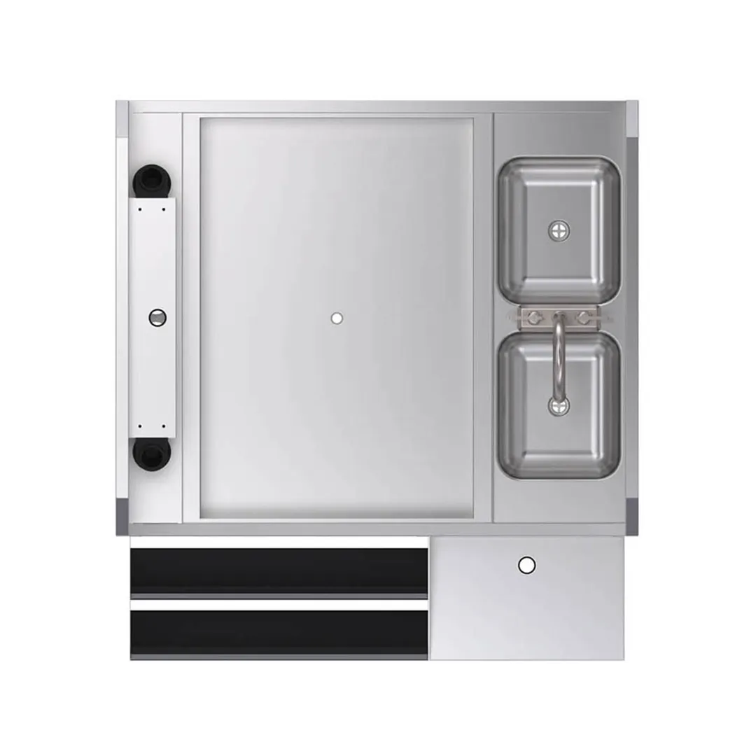 Krowne KRPT-42LP-10 42" Pass-Thru Combo Underbar Ice Bin/Cocktail Station w/ 10 Circuit - Left