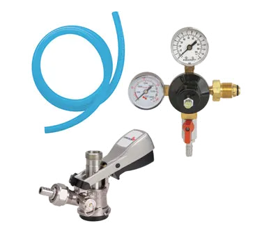 Micro Matic PL-WTK-4 – 4x 304 “D” Couplers, Dual N2 Reg., 24ft Blue Hose+Clamps, 3x Brass 5/16" Tees
