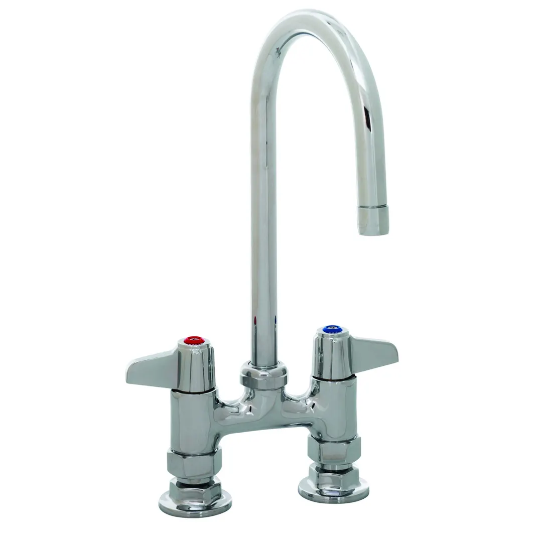 T&S Brass 5F-4DLX05 Equip Faucet, 4", Deck Mount, 5-1/2" Swivel Gooseneck