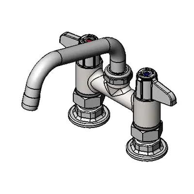 T&S Brass 5F-4DLX06 Equip Faucet, 4", Deck Mount, 6" Swivel Nozzle
