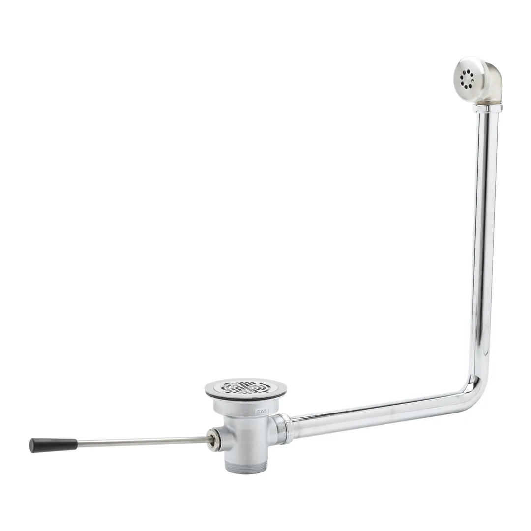T&S Brass B-3962-01-XS Waste Drain Valve, 3" Sink Hole, Short Lever Handle