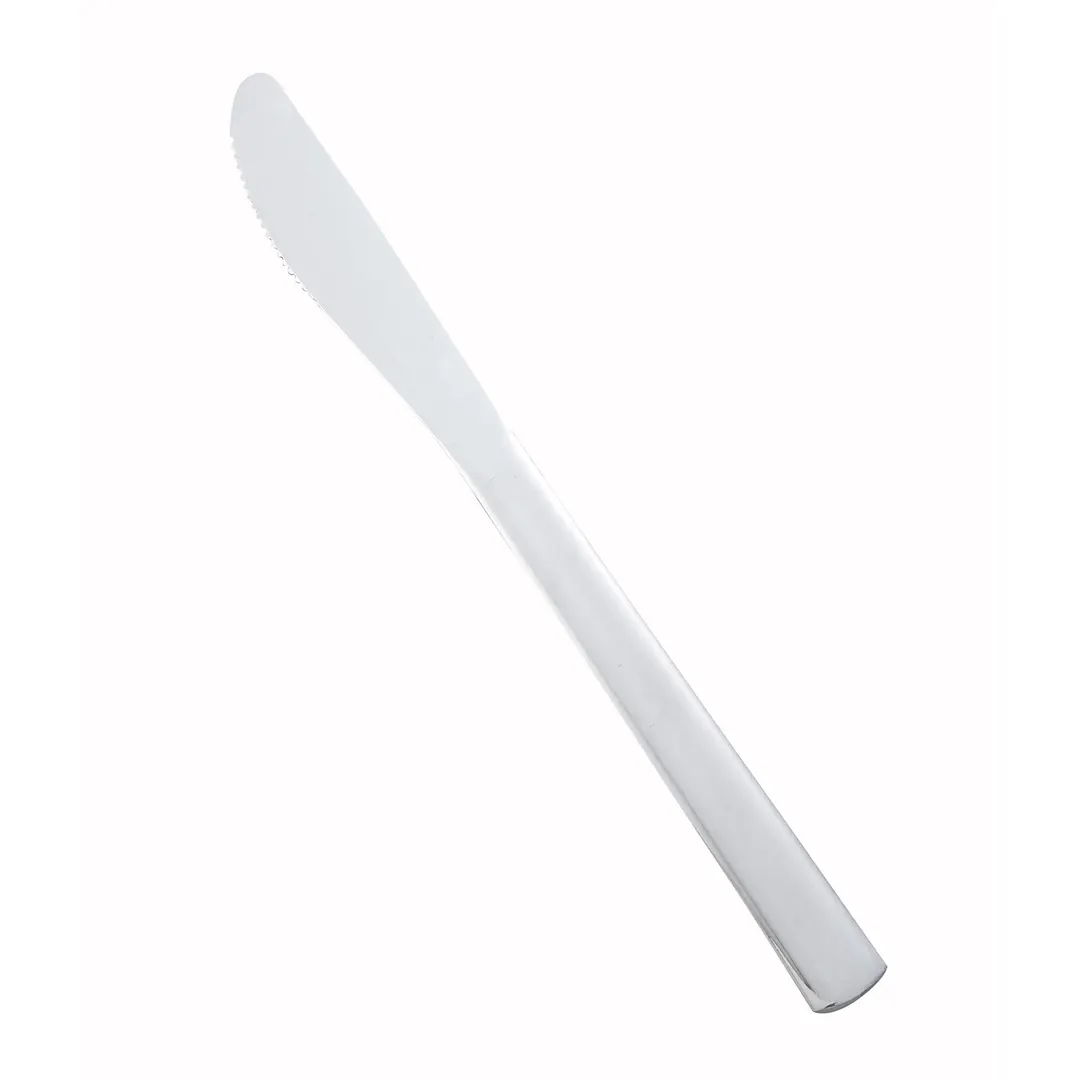 Winco 0002-08 Dinner Knife, 8" Windsor, 18/0 Stainless Steel, Vibro Finish - 1 Dozen