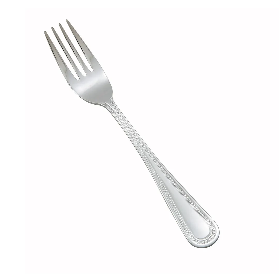 Winco 0005-06 Salad Fork, 6-1/4" Heavy Mirror Dots, 18/0 Stainless Steel, 6" Length - 1 Dozen