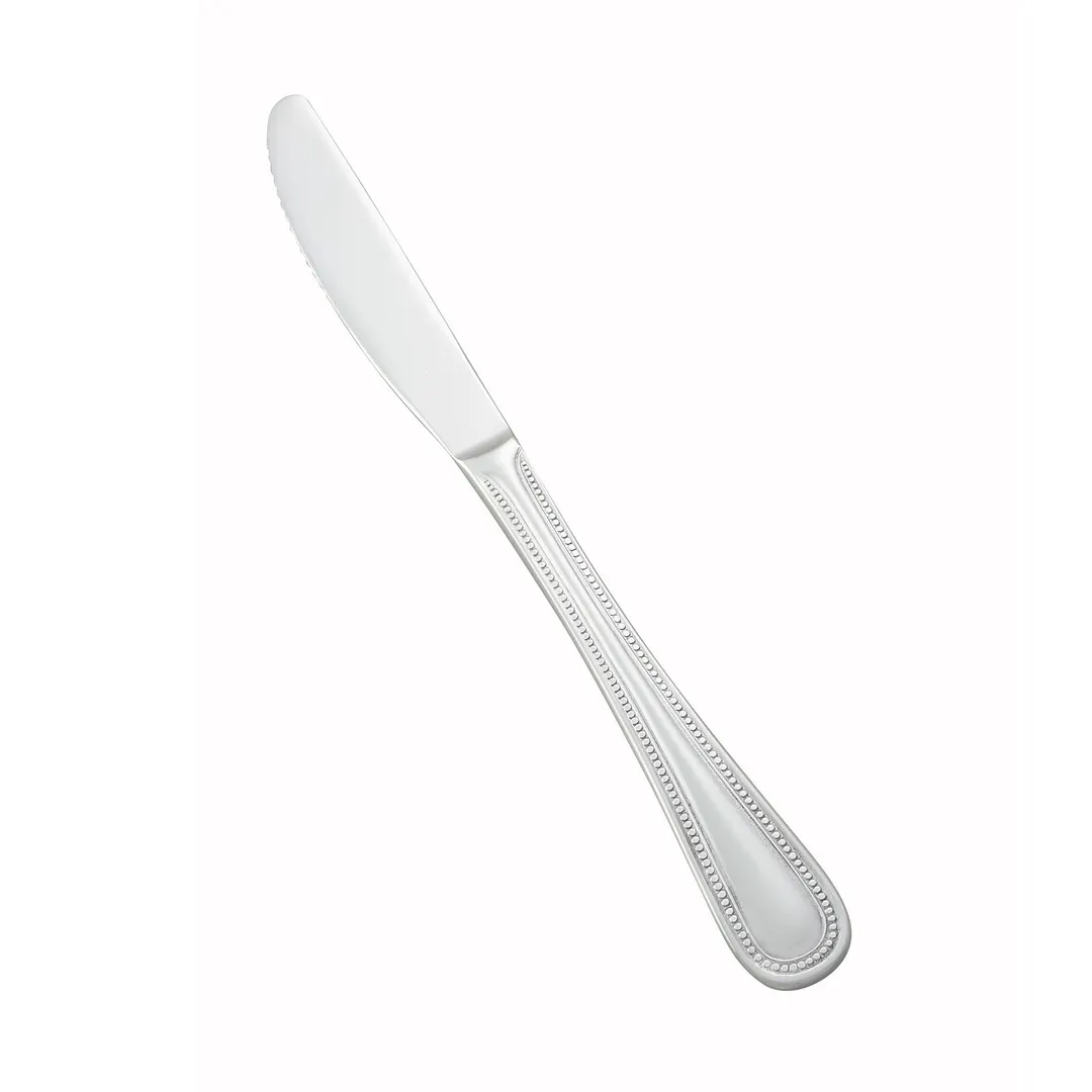 Winco 0005-08 Dinner Knife, 8-3/4" Dots, Mirror Finish, 18/0 Stainless Steel, 8‑9" Length - 1 Dozen