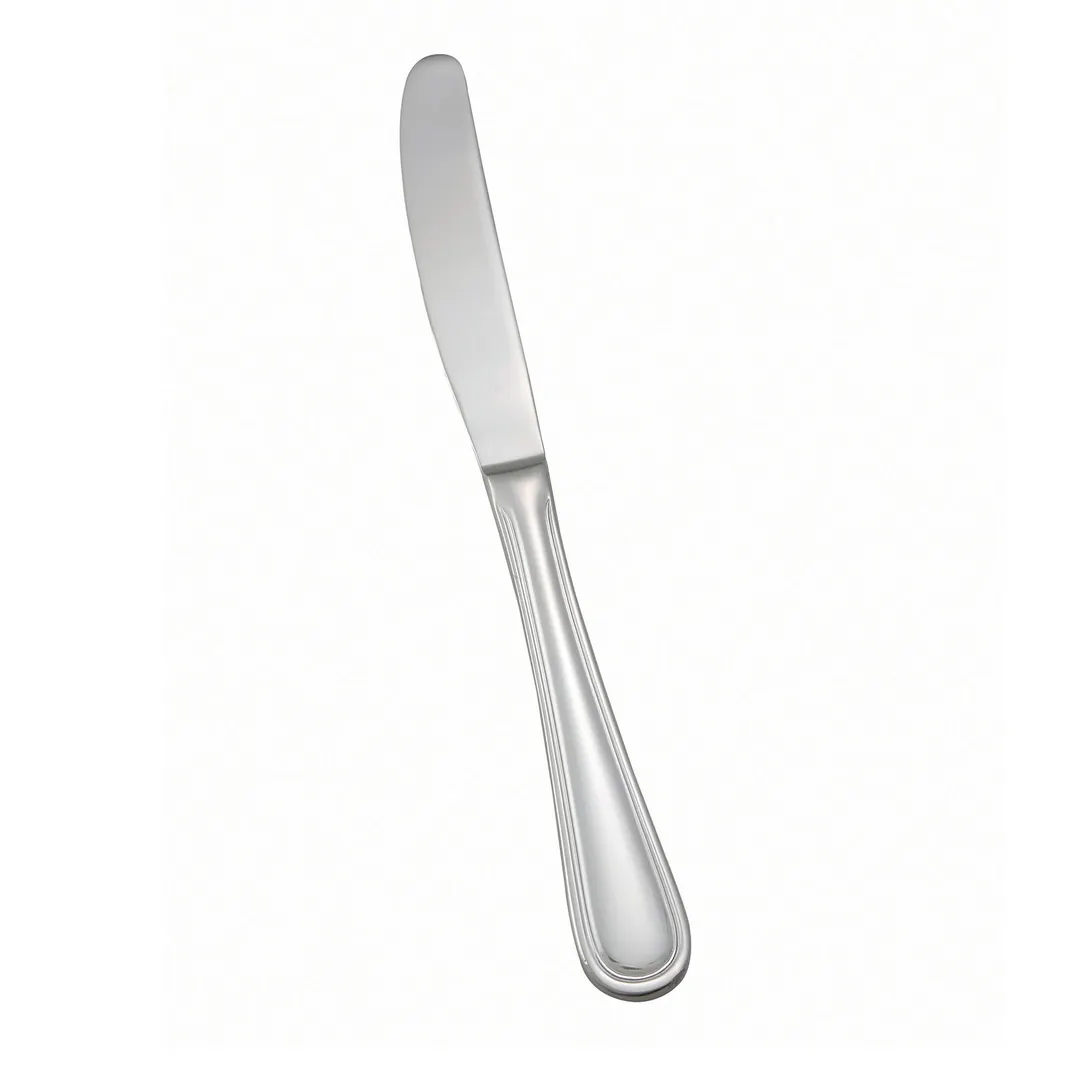 Winco 0030-15 9-1/4" Dinner Knife, 18/8 Stainless Steel, Hollow Handle, Mirror Finish - 1 Dozen