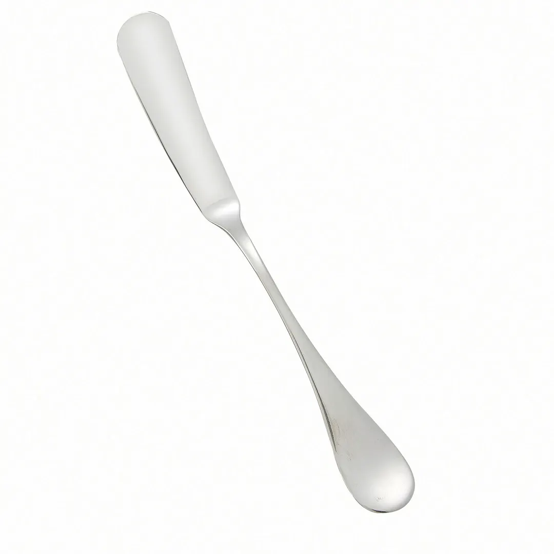 Winco 0037-12 Butter Spreader, 6-3/4" Venice Finish, 18/8 Stainless Steel, Heavy Weight - 1 Dozen