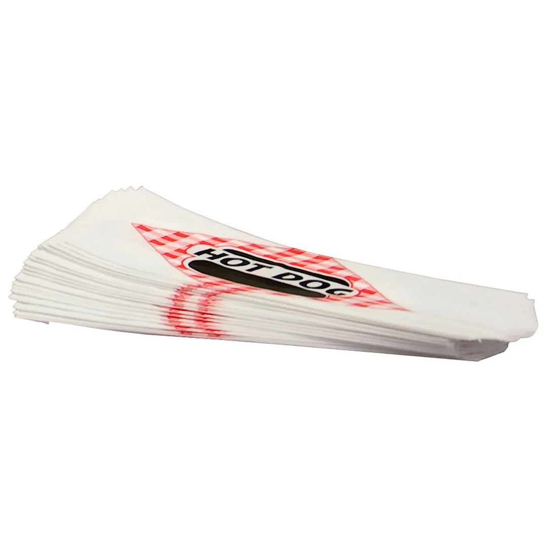 Winco 68001CS Benchmark Hotdog Bags, Paper Disposable Take-Out Container - 5,000/Case