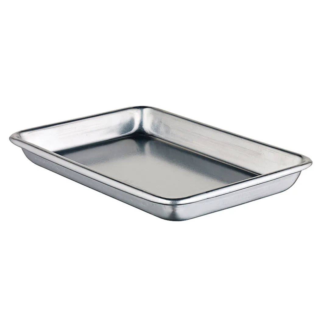 Winco ALXP-0609 6-1/2" x 9-1/2" Heavy-Duty 1/8 Size Open Bead Aluminum Sheet Pan, 16 Gauge