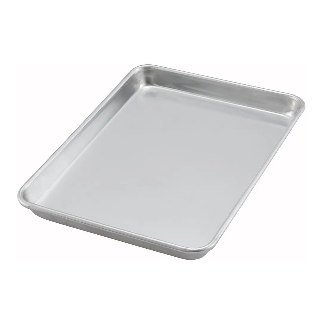Winco ALXP-1204 1/4-Size Sheet Pan, 9-1/2" X 13", Open Bead, 16 Gauge, 3003 Aluminum, NSF 