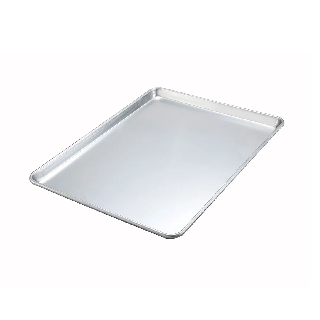 Winco ALXP-1622 2/3 Size Sheet Pan, 16" X 22", Closed Bead, 19 Gauge, 3003 Aluminum 