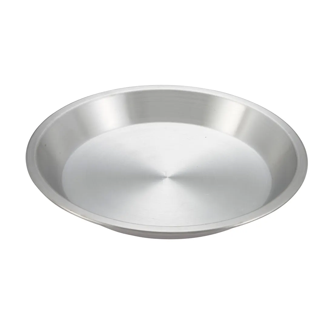 Winco APPL-9 Aluminum 9" x 1-1/2" Pie Pan  - Round