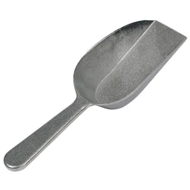 Winco ASFB-4 One Piece Flat Bottom Aluminum Scoop - 4 oz. (hand wash only) 