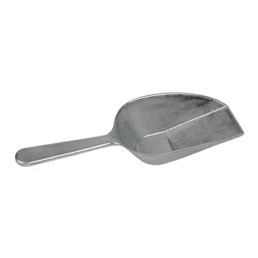 Winco ASFB-7 One Piece Flat Bottom Aluminum Scoop - 7 oz. (hand wash only) 