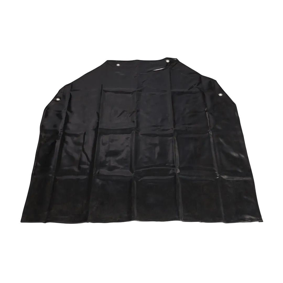 Winco BA-LA Black Bib Apron – 44-1/2" L x 37" W, Latex Signature Chef, 35"+ Length, 37"+ Width, No Pocket