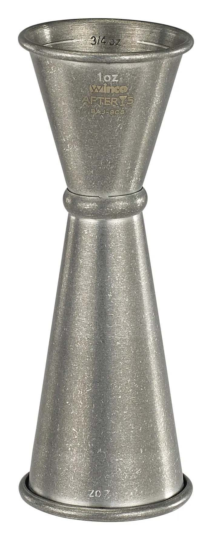 Winco After 5 BAJ-9CS Double Jigger w/ Inner Marking Lines, 1 x 2 oz