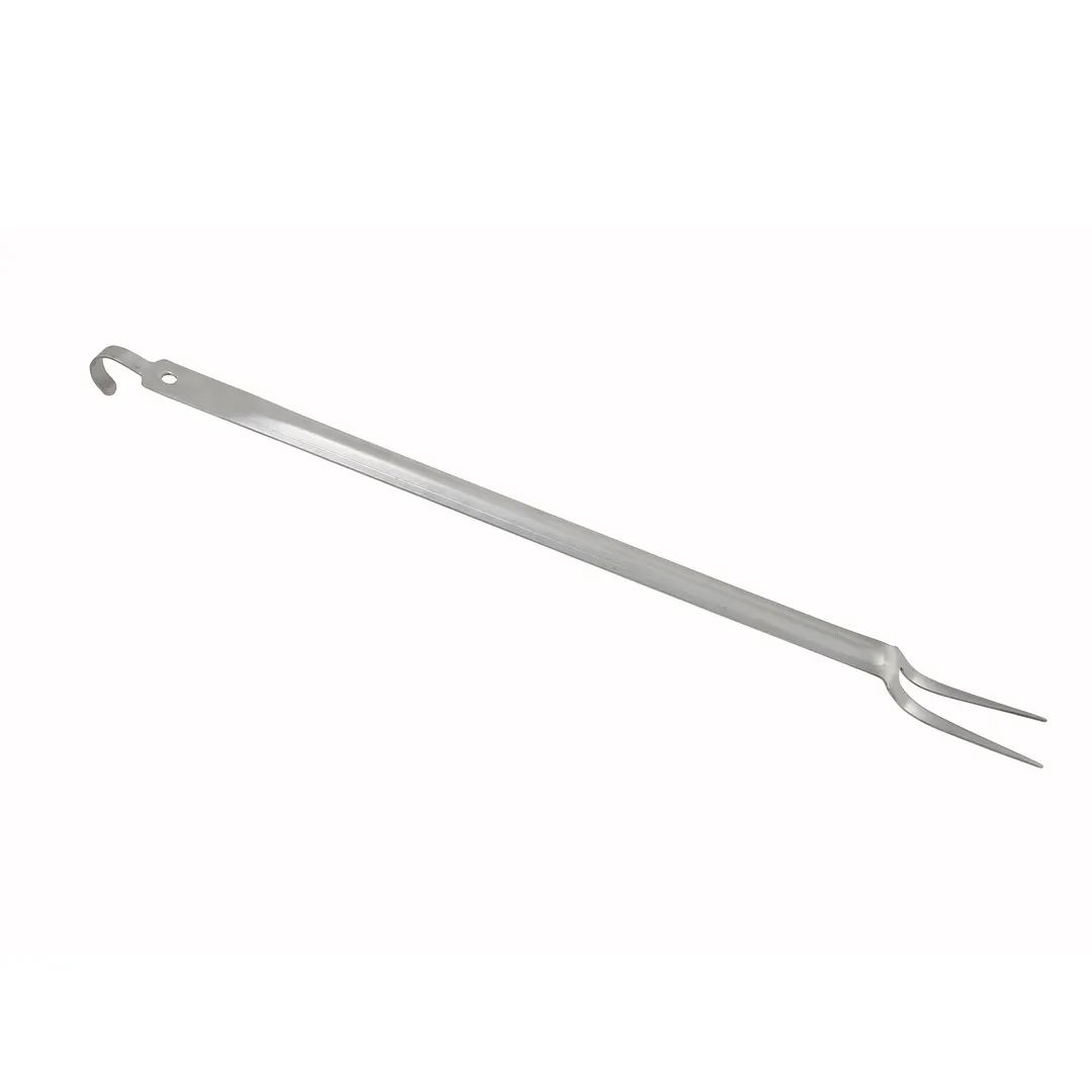 Winco BHKF-21 Stainless Steel 21" Basting Fork with Hang Hook - Heavy Duty